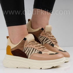 ДАМСКИ МАРАТОНКИ - 24101902 BEIGE/MULTI