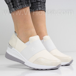 ДАМСКИ КЕЦОВЕ НА ПЛАТФОРМА - 0702-5212507 WHITE