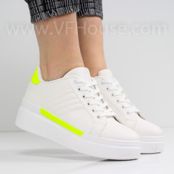 ДАМСКИ КЕЦОВЕ - 0702-1781211508 WHITE/YELLOW