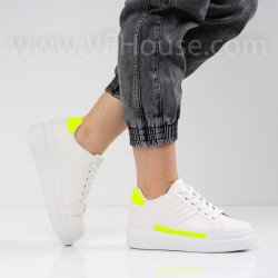 ДАМСКИ КЕЦОВЕ - 0702-1781211508 WHITE/YELLOW