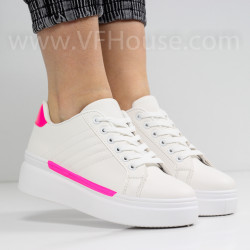 ДАМСКИ КЕЦОВЕ - 0702-1781211508 WHITE/FUSHIA