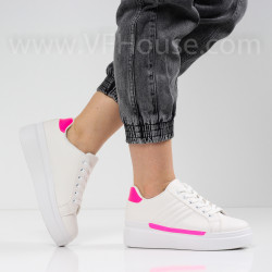 ДАМСКИ КЕЦОВЕ - 0702-1781211508 WHITE/FUSHIA