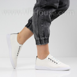 ДАМСКИ КЕЦОВЕ - 0702-389211411 WHITE/BLACK