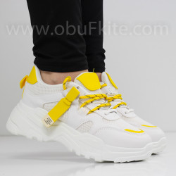 ДАМСКИ МАРАТОНКИ - 0301-3101912 WHITE/YELLOW