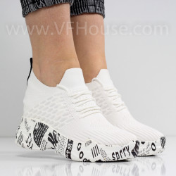 ДАМСКИ КЕЦОВЕ НА ПЛАТФОРМА - 1102-61213104 WHITE