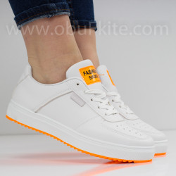 ДАМСКИ КЕЦОВЕ - 0901-23492002 WHITE/ORANGE