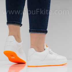 ДАМСКИ КЕЦОВЕ - 0901-23492002 WHITE/ORANGE