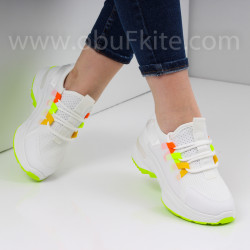 ДАМСКИ МАРАТОНКИ - 0901-6822004 WHITE/YELLOW