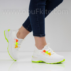 ДАМСКИ МАРАТОНКИ - 0901-6822004 WHITE/YELLOW