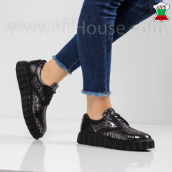 ДАМСКИ ЕЖЕДНЕВНИ ОБУВКИ ЕСТЕСТВЕНА КОЖА - 2302-2103214303 BLACK