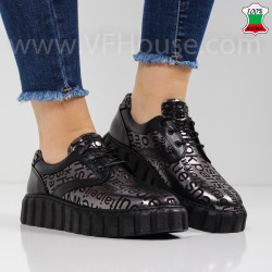 ДАМСКИ ЕЖЕДНЕВНИ ОБУВКИ ЕСТЕСТВЕНА КОЖА - 2302-2103214303 BLACK