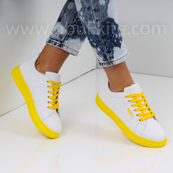 ДАМСКИ КЕЦОВЕ - 1801-1912002 WHITE/YELLOW