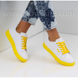 ДАМСКИ КЕЦОВЕ - 1801-1912002 WHITE/YELLOW