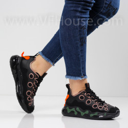 ДАМСКИ МАРАТОНКИ - 2302-19213112 BLACK-ORANGE