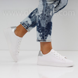 ДАМСКИ КЕЦОВЕ - 1801-1732005 WHITE/SILVER