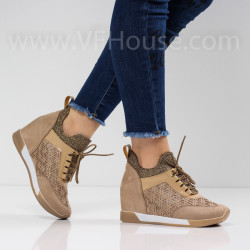 ДАМСКИ КЕЦОВЕ НА ПЛАТФОРМА - 2802-001212401 BEIGE
