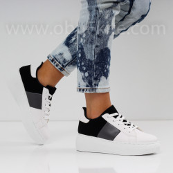 ДАМСКИ КЕЦОВЕ - 1801-8192007 WHITE/BLACK