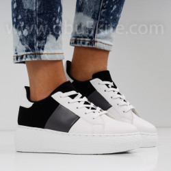 ДАМСКИ КЕЦОВЕ - 1801-8192007 WHITE/BLACK