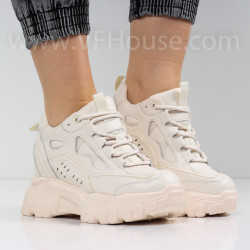ДАМСКИ КЕЦОВЕ НА ПЛАТФОРМА - 0203-373214802 BEIGE