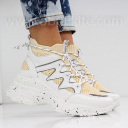 ДАМСКИ КЕЦОВЕ НА ПЛАТФОРМА - 0102-252016 BEIGE