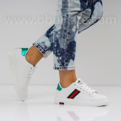 ДАМСКИ КЕЦОВЕ - 0102-0022017 WHITE/GREEN
