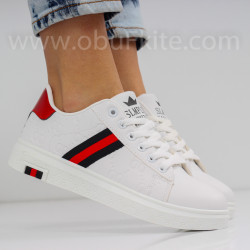 ДАМСКИ КЕЦОВЕ - 0102-0022017 WHITE/RED