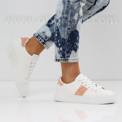 ДАМСКИ КЕЦОВЕ - 0202-0712002 WHITE/PINK