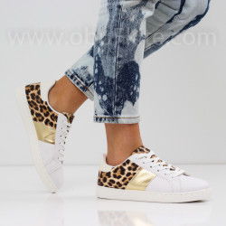 ДАМСКИ КЕЦОВЕ - 0202-10182003 WHITE/LEOPARD