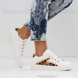 ДАМСКИ КЕЦОВЕ - 0202-382005 WHITE/LEOPARD