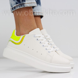 ДАМСКИ КЕЦОВЕ - 0202-242006 WHITE/YELLOW