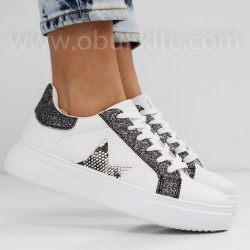 ДАМСКИ КЕЦОВЕ - 0202-191302008 WHITE/BLACK