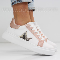 ДАМСКИ КЕЦОВЕ - 0202-191302008 WHITE/PINK