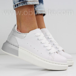 ДАМСКИ КЕЦОВЕ - 0202-10072009 WHITE/SILVER