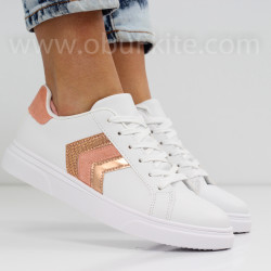 ДАМСКИ КЕЦОВЕ - 0202-191472010 WHITE/PINK