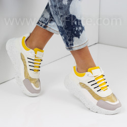 ДАМСКИ МАРАТОНКИ - 0202-122015 WHITE/YELLOW