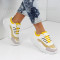 ДАМСКИ МАРАТОНКИ - 0202-122015 WHITE/YELLOW