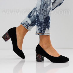 ДАМСКИ ОБУВКИ НА ТОК - 1332005 BLACK/MULTI