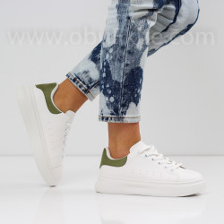 ДАМСКИ КЕЦОВЕ - 052008 WHITE/GREEN