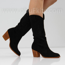 ДАМСКИ БОТУШИ - 2302-0022032 BLACK