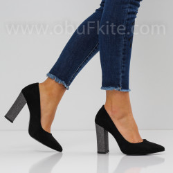 ДАМСКИ ОБУВКИ НА ТОК - 1603-18322002 BLACK/PLATIN