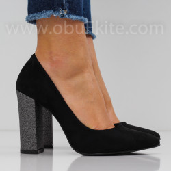 ДАМСКИ ОБУВКИ НА ТОК - 1603-18322002 BLACK/PLATIN
