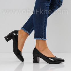 ДАМСКИ ОБУВКИ НА ТОК - 1603-7122007 BLACK/LACI