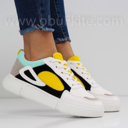 ДАМСКИ КЕЦОВЕ - 1603-139202009 WHTE/YELLOW