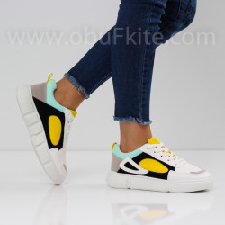 ДАМСКИ КЕЦОВЕ - 1603-139202009 WHTE/YELLOW