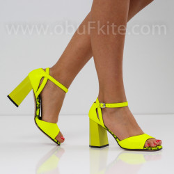 ДАМСКИ САНДАЛИ НА ТОК - 2304-6202010 YELLOW