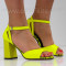 ДАМСКИ САНДАЛИ НА ТОК - 2304-6202010 YELLOW