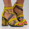 ДАМСКИ САНДАЛИ НА ТОК - 2304-5512015 YELLOW