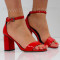 ДАМСКИ САНДАЛИ НА ТОК - 2304-872016 RED