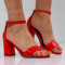 ДАМСКИ САНДАЛИ НА ТОК - 2404-6102001 RED