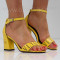 ДАМСКИ САНДАЛИ НА ТОК - 2404-6102001 YELLOW